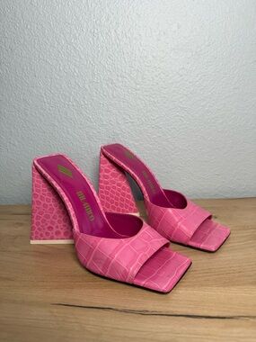 The Attico Pink Devon Mules